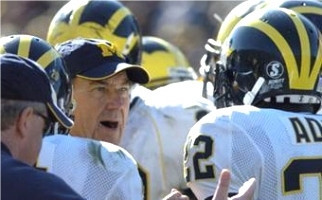 Lloyd Carr and Jamar Adams