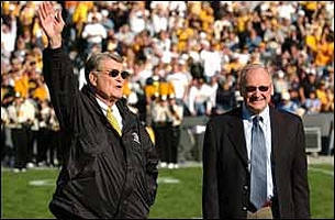 Hayden Fry and Bo Schembechler