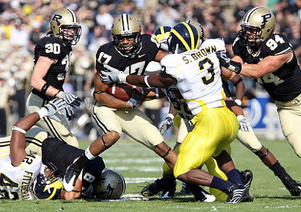 Stevie Brown (3) and J.B. Fitzgerald (42)
