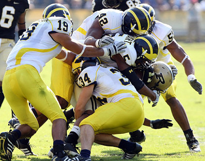 Charles Stewart (5), J.B. Fitzgerald (42), Jason Gingell (34), Zac Johnson (19), and Brandon Graham (55)