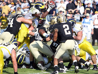 Brandon Minor (4), David Moosman (60), John Ferrara (74), David Molk (50), and Stephen Schilling (52)