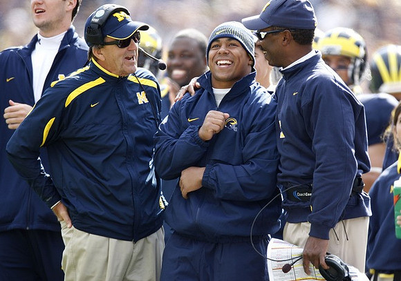 Lloyd Carr, Michael Hart, and Fred Jackson