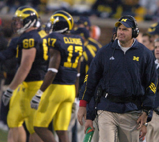 David Moosman (60), Toney Clemons (17), and Rich Rodriguez