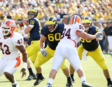 Steven Threet (10), David Moosman (60), and David Molk (50)