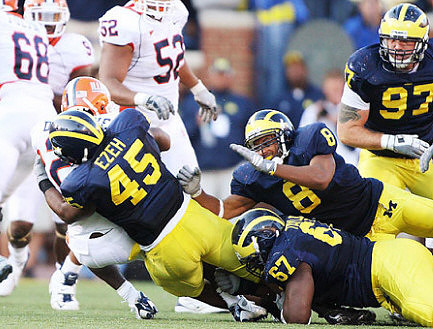 Obi Ezeh (45), Terrance Taylor (67), Jonas Mouton (8), and Will Johnson (97)