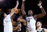 Caleb Houstan (22) and Moussa Diabate (14)