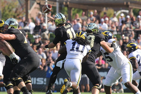 Devin Bush (10) and Chase Winovich (15)