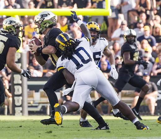 Devin Bush (10) and Chase Winovich (15)