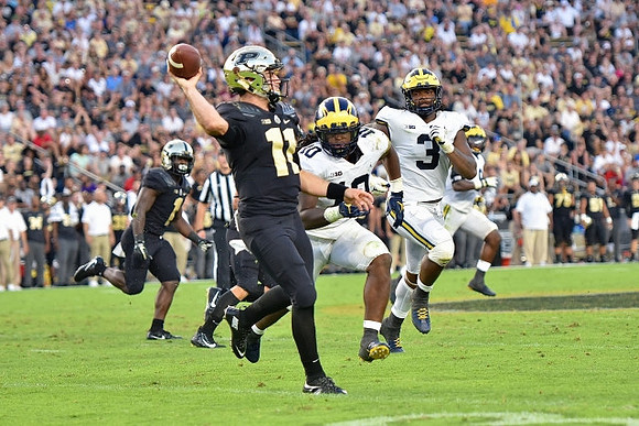 Devin Bush (10) and Rashan Gary (3)