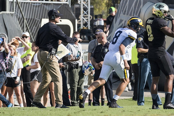 Jim Harbaugh and John O'Korn (8)