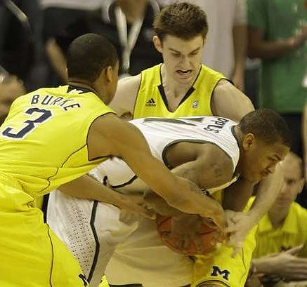 Trey Burke (3) and Stu Douglass (1)
