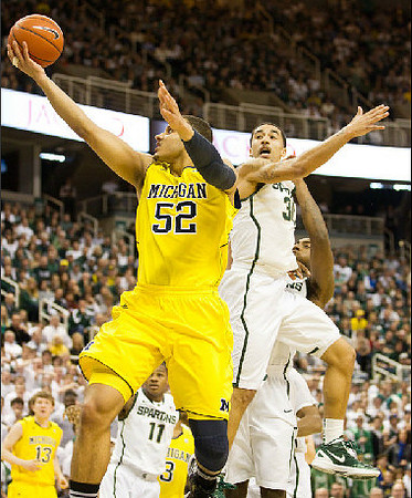 Matt Vogrich (13) and Jordan Morgan (52)