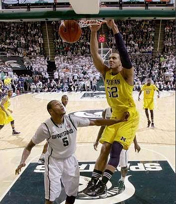 Trey Burke (3), Jordan Morgan (52), and Tim Hardaway Jr. (10)
