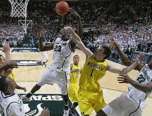 Jordan Morgan (52), Trey Burke (3), and Stu Douglass (1)
