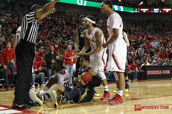 Jordan Morgan (52) and Glenn Robinson III (1)