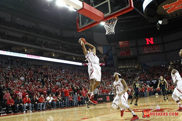 Caris LeVert (23) and Nik Stauskas (11)