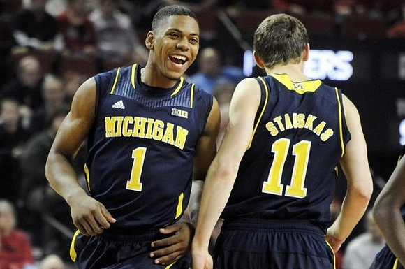 Glenn Robinson III (1) and Nik Stauskas (11)