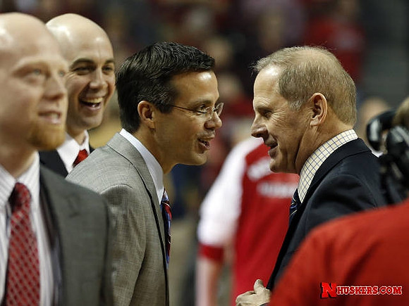 Nebraska Head Coach Tim Miles and John Beilein