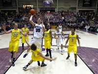 Blake McLimans (22), Stu Douglass (1), Zack Novak (0), Tim Hardaway Jr. (10), and Trey Burke (3)