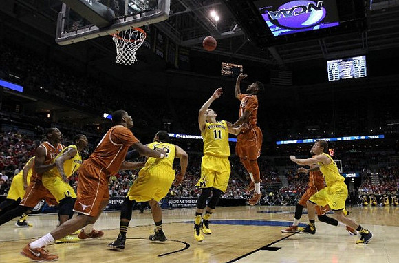 Glenn Robinson III (1), Jordan Morgan (52), Nik Stauskas (11), and Spike Albrecht (2)