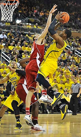Jordan Morgan (52) and Glenn Robinson III (1)