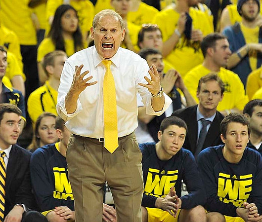 Cole McConnell (12), John Beilein, Sean Lonergan (20), and John Beilein
