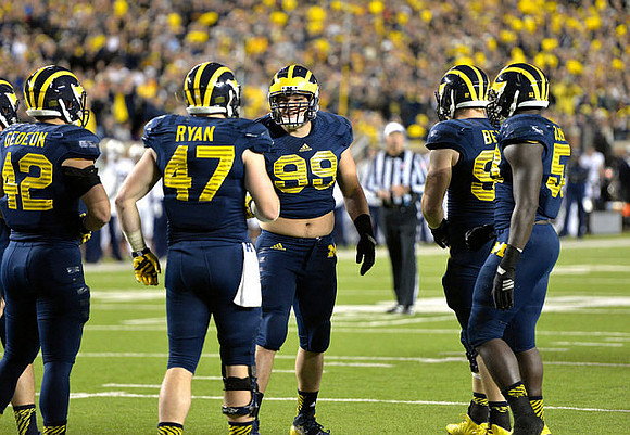 Ben Gedeon (42), Jake Ryan (47), Matthew Godin (99), Brennen Beyer (97), and Mario Ojemudia (53)