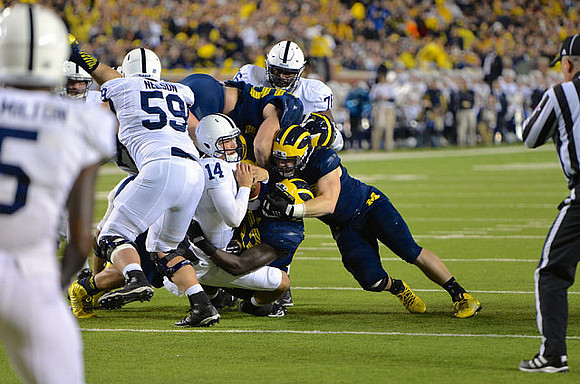Taco Charlton (33), Joe Bolden (35), and Jake Ryan (47)