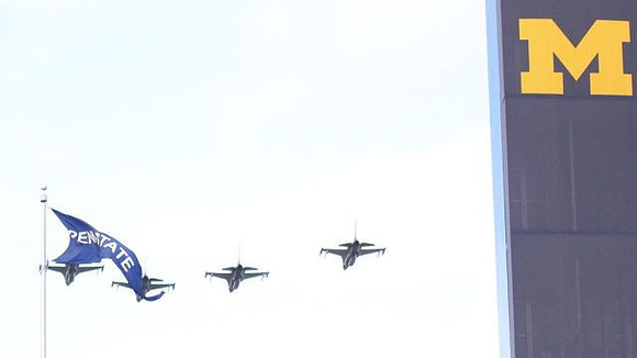Michigan Stadium Fly Over