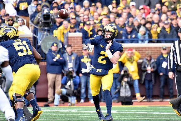Cesar Ruiz (51) and Shea Patterson (2)