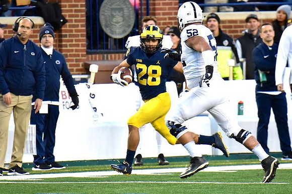 Penn State Head Coach James Franklin and Brandon Watson (28)