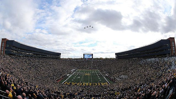 Michigan Stadium Fly Over