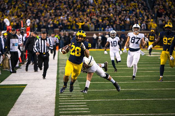 Brandon Watson (28), Tyree Kinnel (23), and Lawrence Marshall (93)