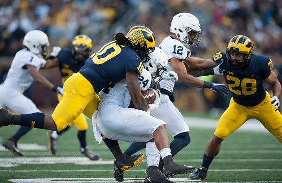 Devin Bush (10) and Brandon Watson (28)