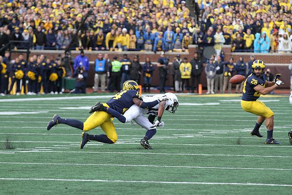 Josh Metellus (14) and Brandon Watson (28)