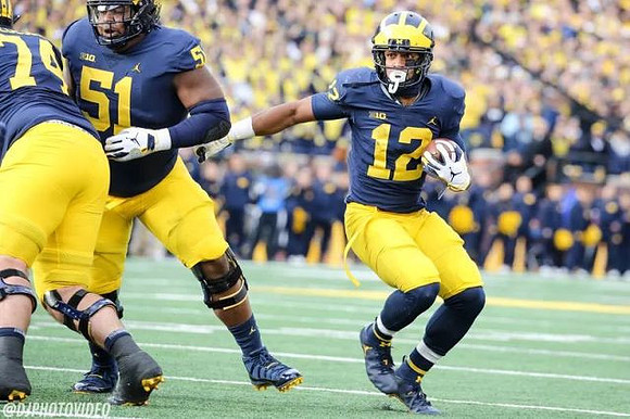 Ben Bredeson (74), Cesar Ruiz (51), and Chris Evans (12)