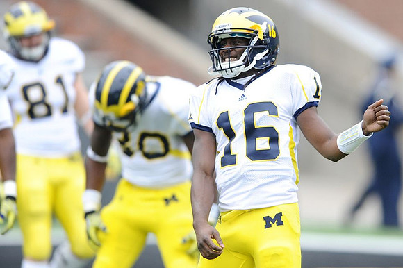 Mike Kwiatkowski (81), Ricardo Miller (80), and Denard Robinson (16)