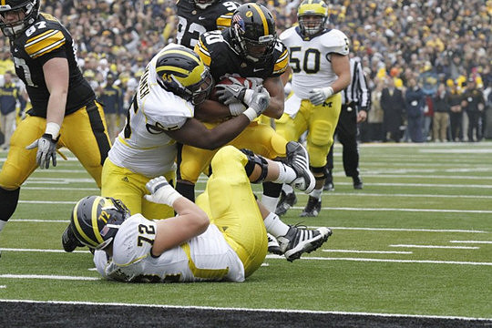 Mark Huyge (72), Patrick Omameh (65), and David Molk (50)