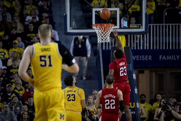 Austin Davis (51) and Brandon Johns Jr. (23)