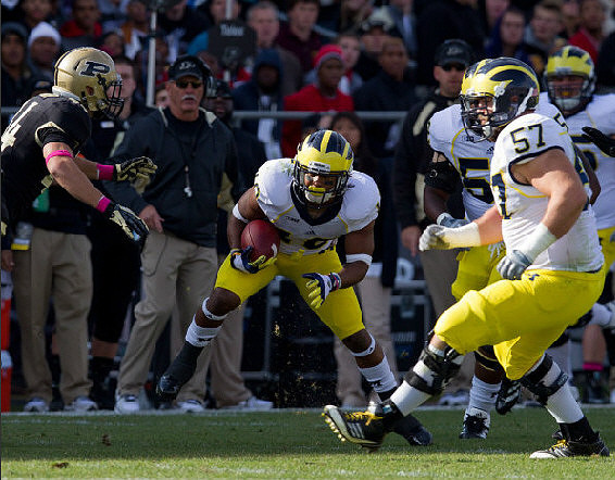 Jeremy Gallon (10) and Elliott Mealer (57)