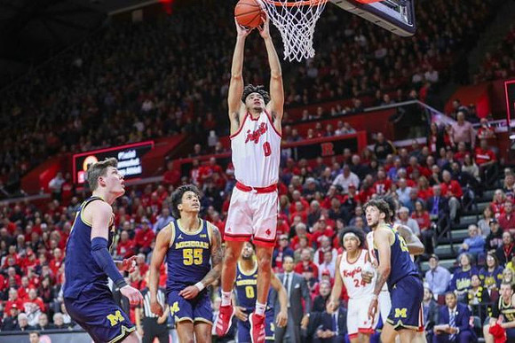 Jon Teske (15), Eli Brooks (55), David DeJulius (0), and Brandon Johns Jr. (23)