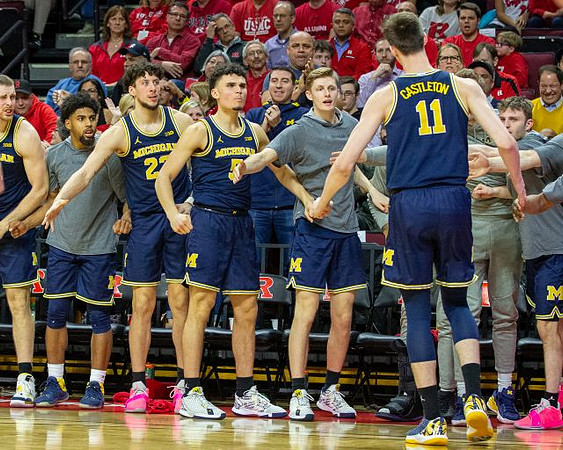 Austin Davis (51), David DeJulius (0), Brandon Johns Jr. (23), Adrien Nunez (5), Cole Bajema (22), and Colin Castleton (11)
