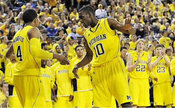 Darius Morris (4) and Tim Hardaway Jr. (10)