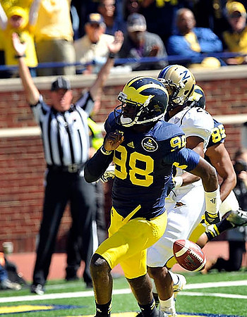 Devin Gardner (98) and Joe Reynolds (85)