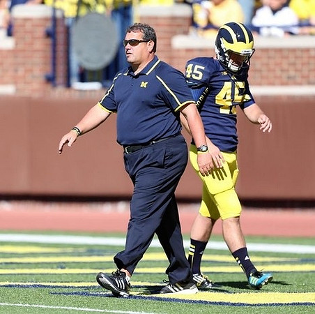 Brady Hoke and Matt Wile (45)