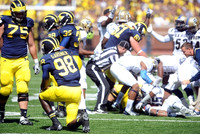 Michael Schofield (75), Devin Gardner (98), Fitzgerald Toussaint (28), Joe Bolden (35), and Graham Glasgow (61)