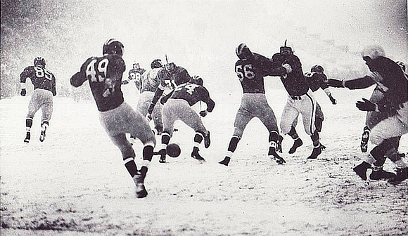 1950 Season-Ohio State: Lowell Perry (85), Chuck Ortmann (49), William Putich (24), and James Wolter (66)