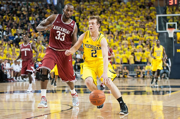 Spike Albrecht (2) and Tim Hardaway Jr. (10)