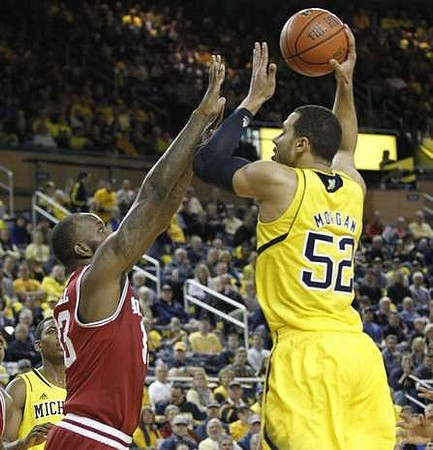 Jordan Morgan (52) and Glenn Robinson III (1)