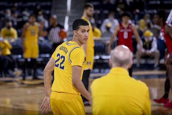 Caleb Houstan (22), Phil Martelli, and Hunter Dickinson (1)